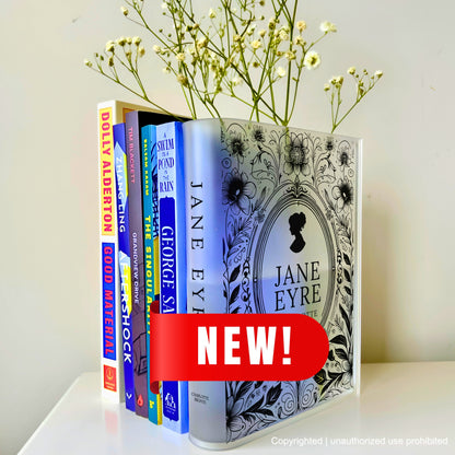 Jane Eyre Acrylic Book Vase Timeless Home Décor & Gifts for Book Lovers