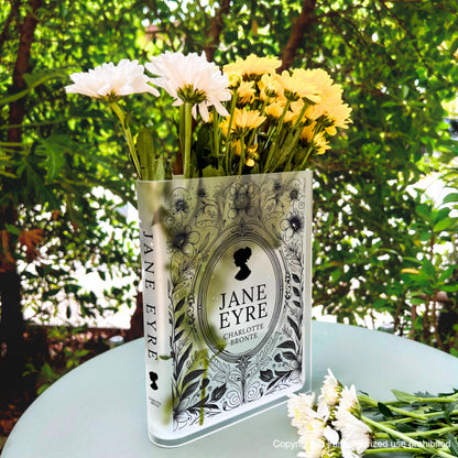 Jane Eyre Acrylic Book Vase Timeless Home Décor & Gifts for Book Lovers