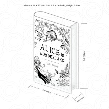 Alice in Wonderland Acrylic Book Vase Whimsical Home Decor & Gifts for Book Lovers