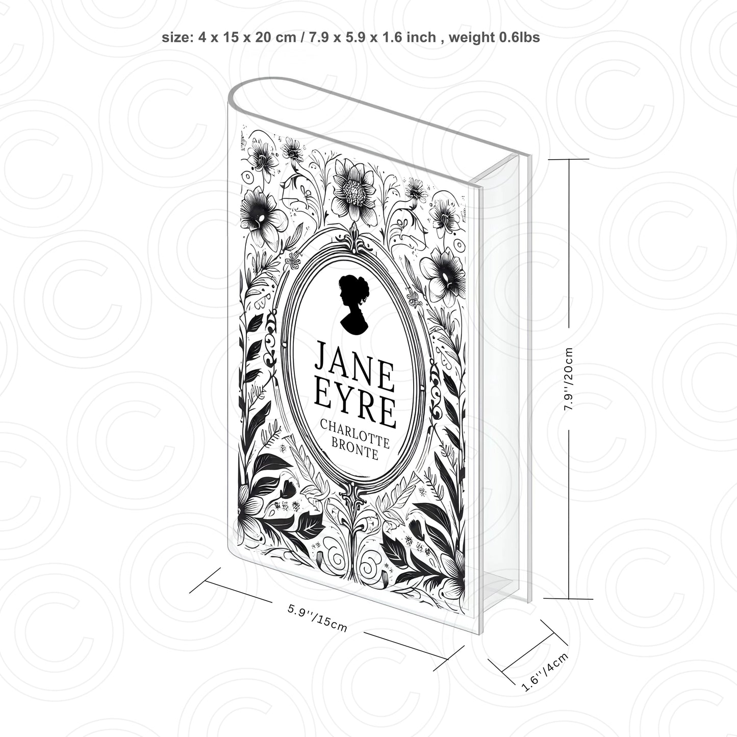 Jane Eyre Acrylic Book Vase Timeless Home Décor & Gifts for Book Lovers