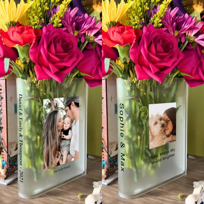 Customizable Book Vase Keepsake Gifts for Readers and Book Lovers with Chosen Text or Photo