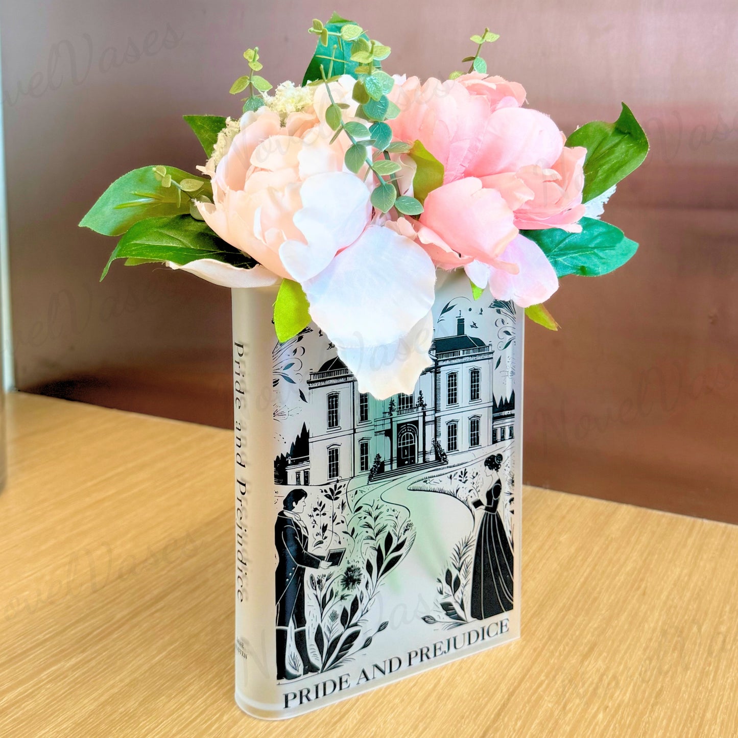 Pride and Prejudice Acrylic Book Vase Elegant Home Décor & Gifts for Book Lovers