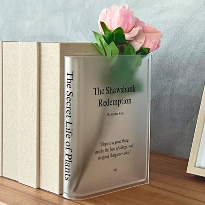 Custom Home Decor Book Vase Made-To-Order Gift Personalized with Chosen Text or Beloved Literature