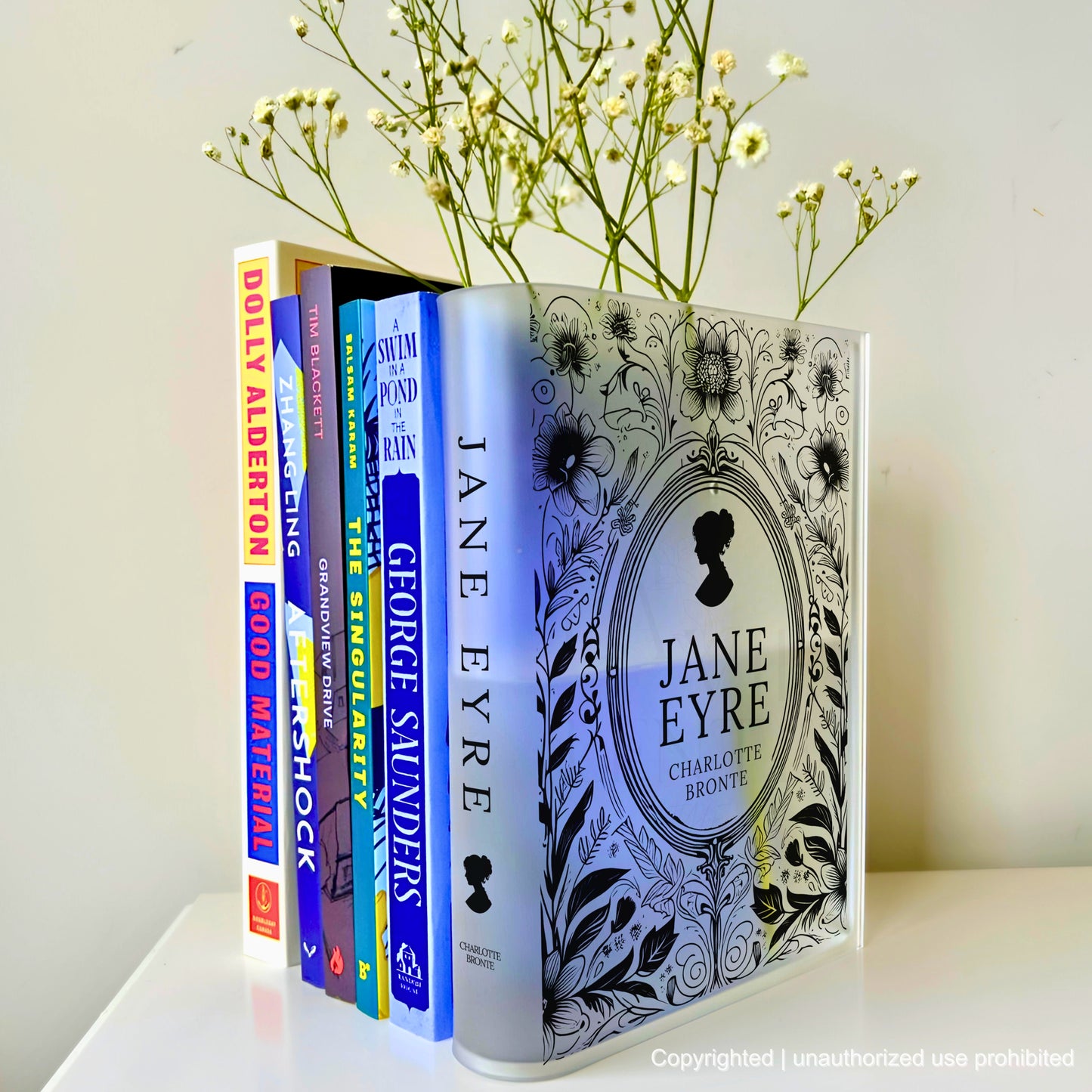 Jane Eyre Acrylic Book Vase Timeless Home Décor & Gifts for Book Lovers