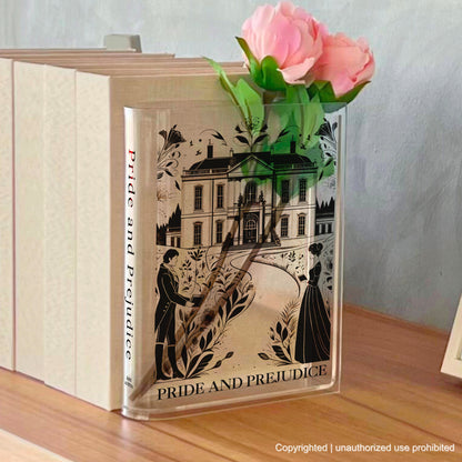 Pride and Prejudice Acrylic Book Vase Home Décor Gifts for Book Lovers