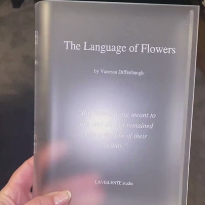 The Language of Flowers Acrylic Book Vase Unique Home Decor for Book and Flower Lovers